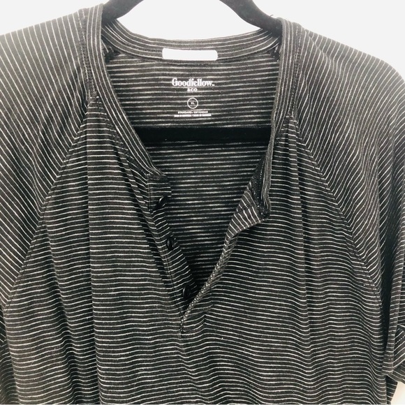Goodfellow and‎ Co. men’s short sleeve,top black, and white stripe Size XL - Picture 3 of 9